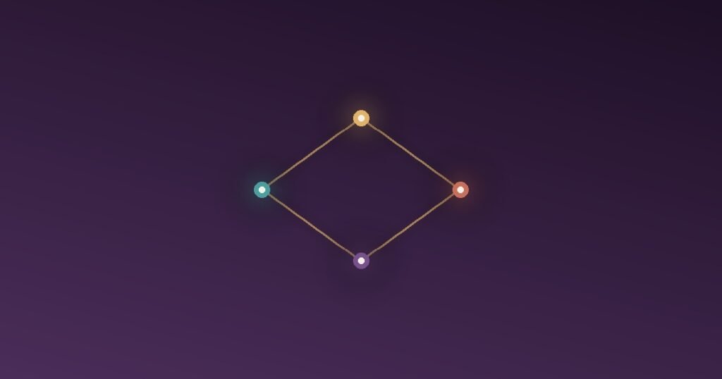 Abstract illustration of a closed circular loop connecting achievement, anxiety about exposure, overwork, and more achievement, representing the self-reinforcing imposter syndrome cycle