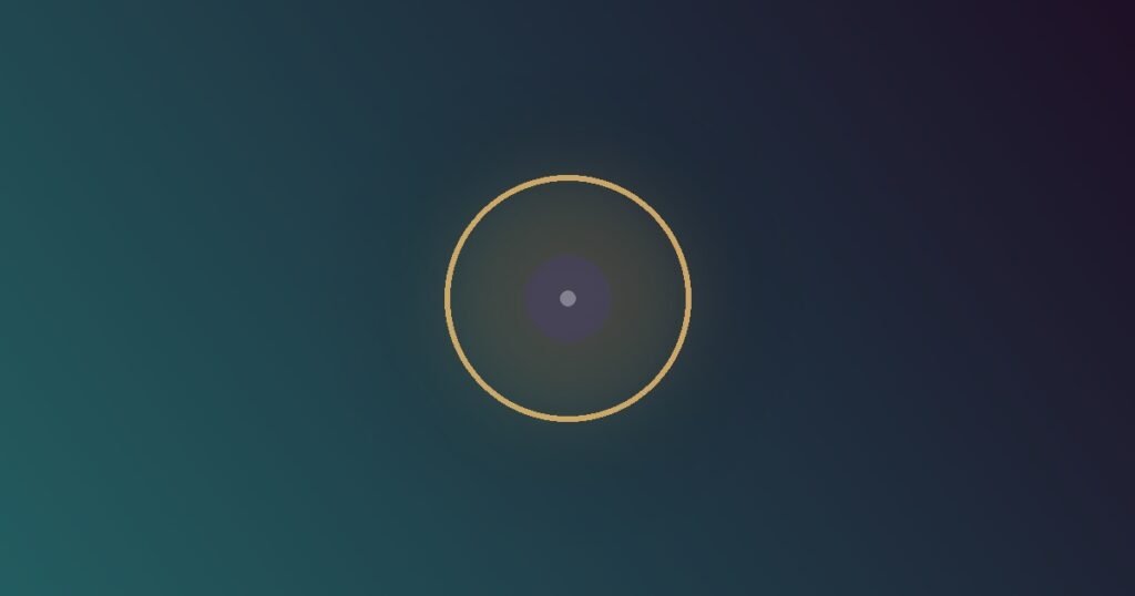 Abstract illustration of a bright confident outer shape with a dimmer, uncertain inner shape hidden beneath it, representing the gap between outward competence and inward feelings of fraudulence