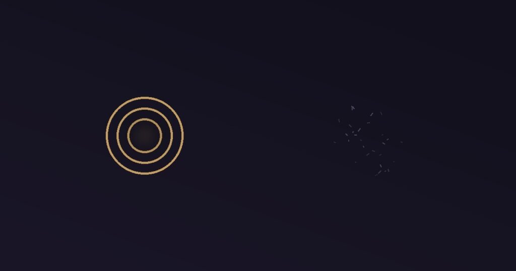 Abstract illustration of deep solid concentric grooves representing focused encoding next to shallow scattered faint marks representing divided-attention encoding