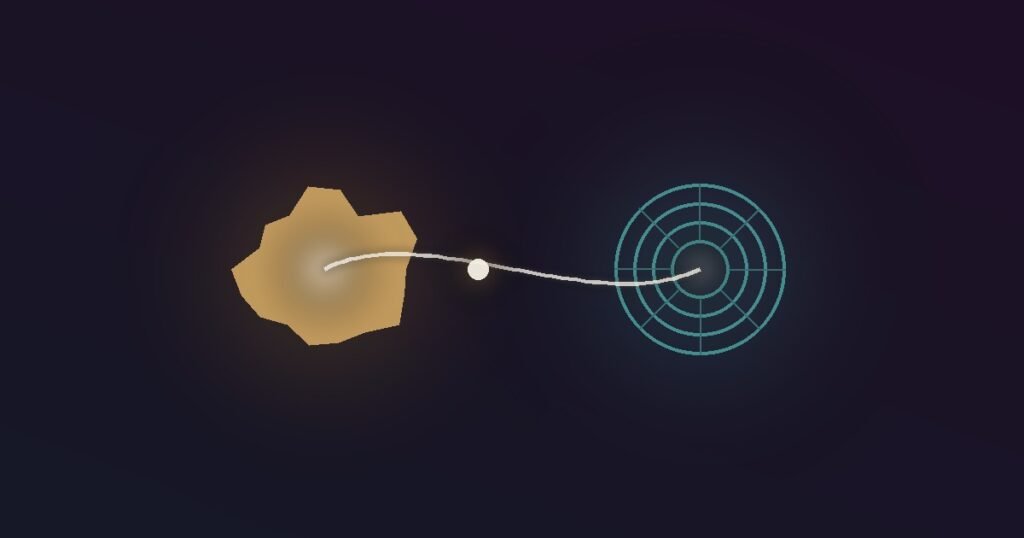 Abstract illustration of a warm limbic-system shape and a cool structured prefrontal-cortex shape connected by a rope, representing the brain's two systems fighting over a decision