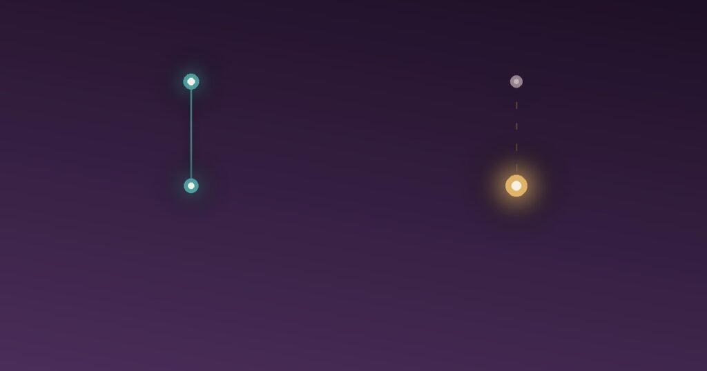 Abstract illustration comparing a calm, dimly glowing amygdala shape under a supervising connection when well-rested against a brightly overactive, disconnected amygdala shape when sleep deprived