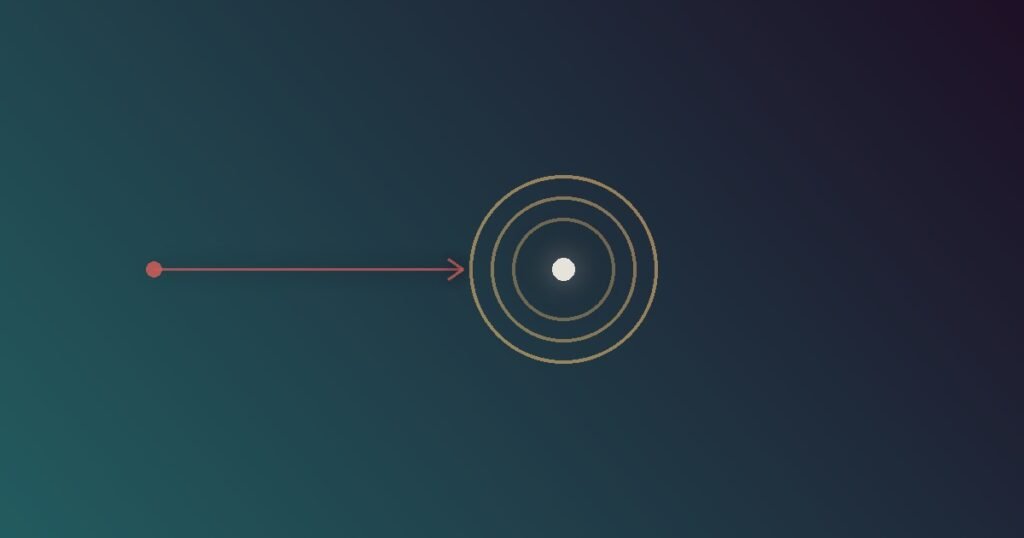 Abstract illustration of a central node surrounded by a protective ring that grows stronger when an external force pushes against it, representing how a strongly held belief tied to identity can strengthen in response to a direct correction