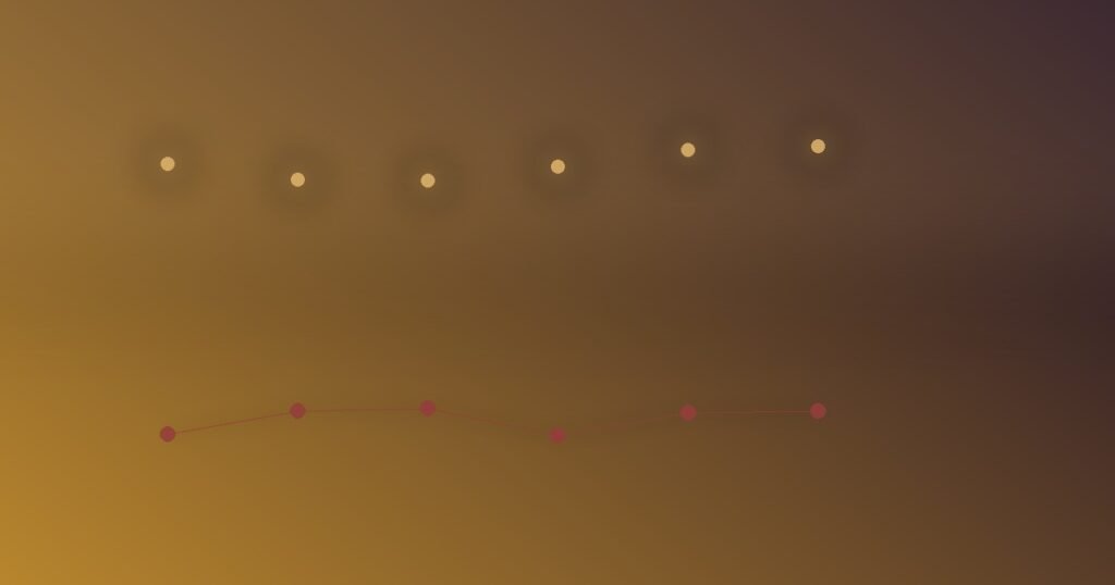 Abstract illustration of a bright appealing surface layer with a different, harder pattern visible beneath it, representing how dark triad traits often present as charming on the surface while a different pattern operates underneath