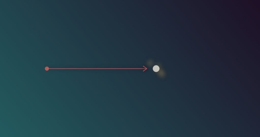 Abstract illustration of a stable node whose position appears to shift and blur every time an external force pushes against it, representing how a target's confidence in their own perception gets destabilized by a gaslighter's repeated denial
